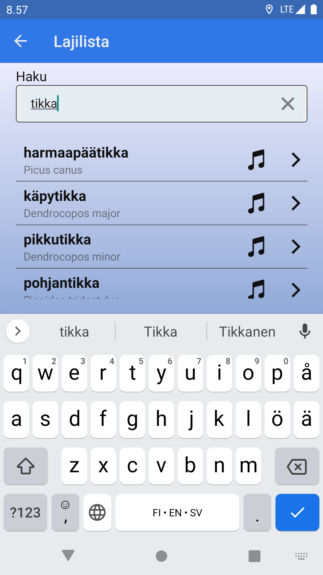 Pinnasieppo Lajilista